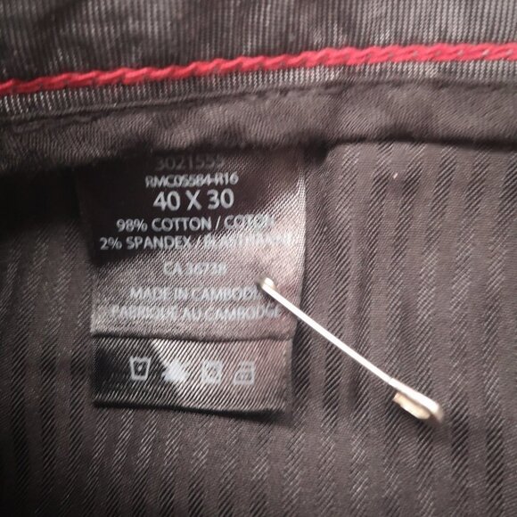 NWT Reaction Kenneth Cole Men's Size 40/30 Straight Fit with Stretch Pants - Picture 6 of 12